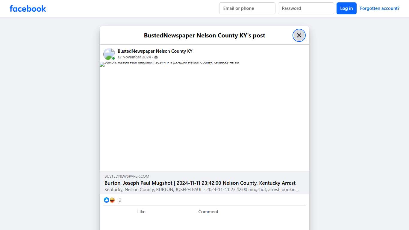 BustedNewspaper Nelson County KY Facebook
